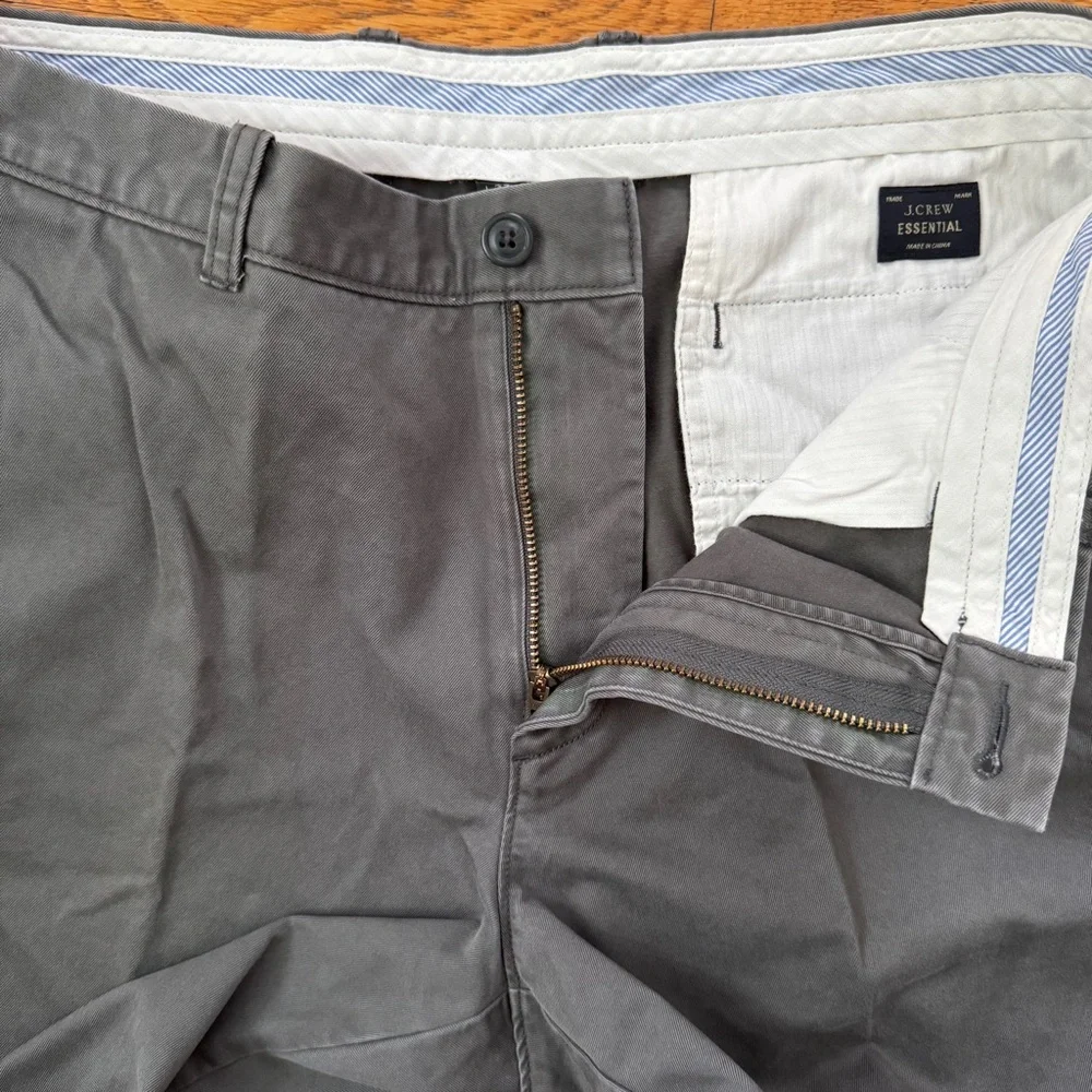 J.Crew Men’s Essential‎ Urban Slim Chino Pants W35 L32 Gray 100% Cotton